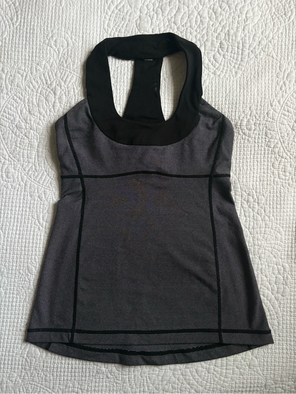 Vintage Lululemon Pin Striped Babydoll Scoop Neck Active Tank Top